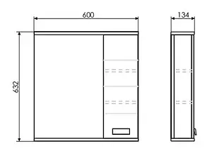 Шкаф-зеркало Comforty Модена 60 белый 00003120315CF Шкаф-зеркало Comforty Модена 60 белый 00003120315CF, 2