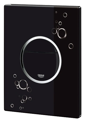 Клавиша смыва для унитаза Grohe Nova Cosmopolitan Print 38847KI0 черный глянцевый