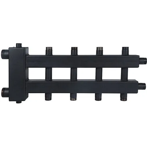 Распределительный коллектор 5 контуров с гидрострелкой 1½&quot;н x 1&quot;н Rommer RDG-0018-024025