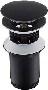 Выпуск автоматический для раковины с переливом TIMO чёрный матовый 8011/03, 1