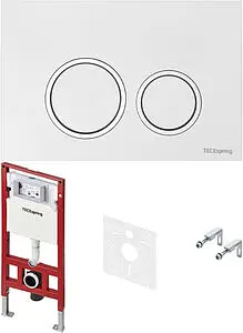 Инсталляция для подвесного унитаза Set 4 в 1 TECEspring R S955103 с кнопкой белый глянцевый Инсталляция для подвесного унитаза Set 4 в 1 TECEspring R S955103 с кнопкой белый глянцевый, 1