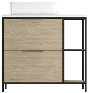 Тумба-умывальник напольная Cersanit Bosquet 80 дуб 63012+, 5