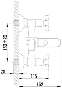 Смеситель для ванны Lemark Benefit хром LM2502C Смеситель для ванны Lemark Benefit хром LM2502C, 2