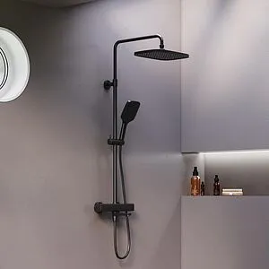 Душевая система с термостатом для ванны Damixa Gala чёрный матовый 953810300 Душевая система с термостатом для ванны Damixa Gala чёрный матовый 953810300, 3