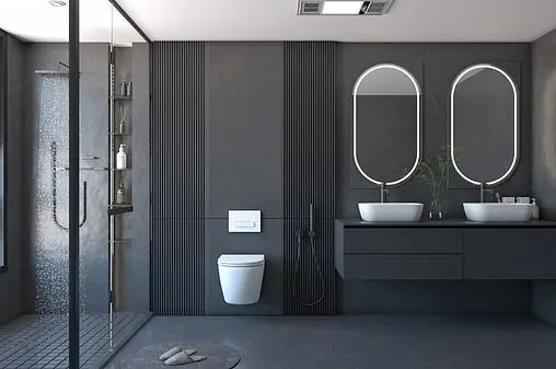 Комплект 5 в 1 Abber Bequem AC1100-AC0105-AC0120 с кнопкой хром глянцевый