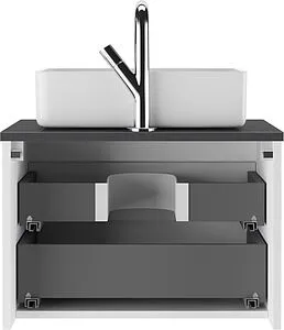 Тумба-умывальник подвесной Домино Senator 60 белый/графит DS4304T+641945, 5