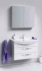 Шкаф-зеркало Aqwella MC 80 белый МС.04.08, 3