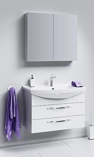 Шкаф-зеркало Aqwella MC 80 белый МС.04.08