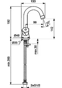 Смеситель для раковины Vidima Life хром BA357AA, 2