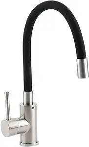 Смеситель для кухни с гибким изливом Osgard Gron Flex никель/чёрный 84283, 1