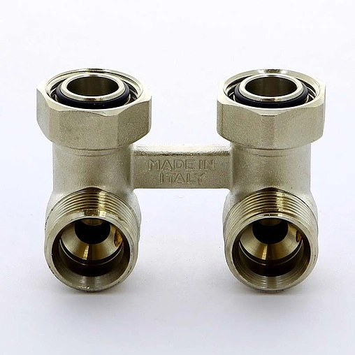 Узел нижнего подключения радиатора угловой ¾&quot;ек x ¾&quot;ек Tiemme 3390002