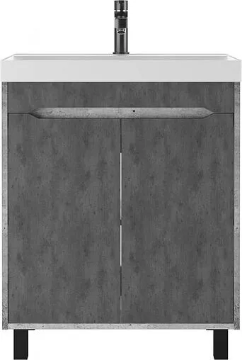 Тумба-умывальник напольный Домино Loft 70 бетон DL5607T+4627173210171
