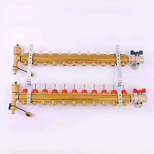 Группа коллекторная с расходомерами 11 отводов 1&quot;в/в x ¾&quot;ек Tiemme 3870024, 4