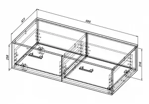 Тумба подкатная Aquanet Нота 100 светлый дуб 00170375 Тумба подкатная Aquanet Нота 100 светлый дуб 00170375, 2