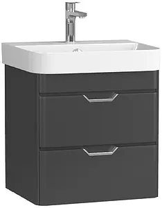 Тумба-умывальник подвесная ISVEA Fonte 48 чёрный 21USS014148I+10SQ50048SV, 1