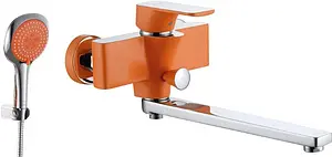 Смеситель для ванны с длинным изливом D&K Berlin Kunste оранжевый/хром DA1433313 Смеситель для ванны с длинным изливом D&K Berlin Kunste оранжевый/хром DA1433313, 1