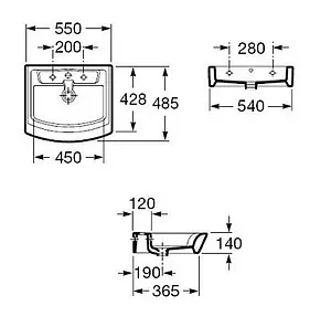 Раковина Roca Hall 55 белый 327881000, 2