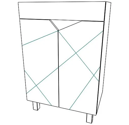 Тумба-умывальник напольная Домино Vector 54 белый DV6602T+4607152363500