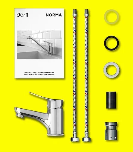Смеситель для раковины Dorff Norma хром D1002100 Смеситель для раковины Dorff Norma хром D1002100