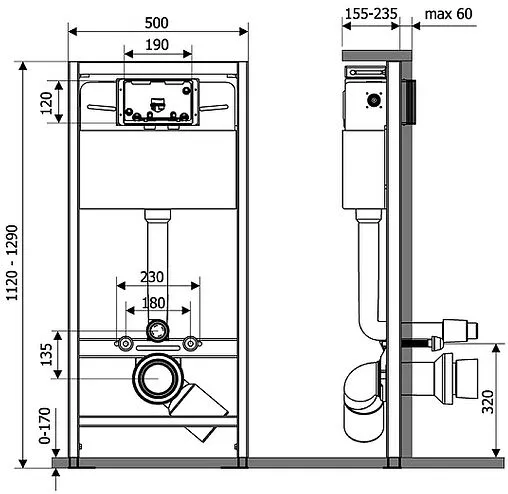 Инсталляция для биде KK-POL 350/ZPB/706-00-00