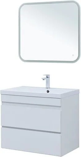 Тумба под умывальник подвесная Aquanet Нота New 75 белый глянец 00335418