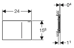 Клавиша смыва для унитаза Geberit Sigma 70 115.620.FW.1 сатин, 2