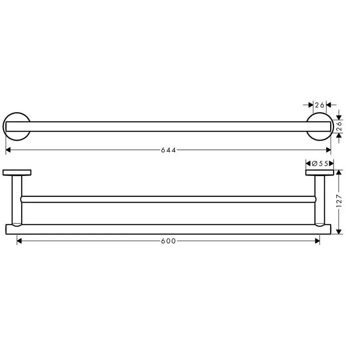Полотенцедержатель Hansgrohe Logis Universal хром 41712000, 2