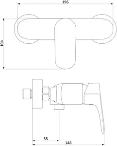 Смеситель для душа Damixa Palace Grand хром 462000000, 2