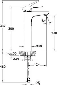 Смеситель для раковины VitrA X-Line хром A42322EXP Смеситель для раковины VitrA X-Line хром A42322EXP, 2
