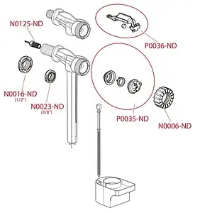 Заливной клапан AlcaPlast A16M-⅜" Заливной клапан AlcaPlast A16M-⅜", 3