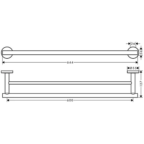 Полотенцедержатель Hansgrohe Logis Universal хром 41712000