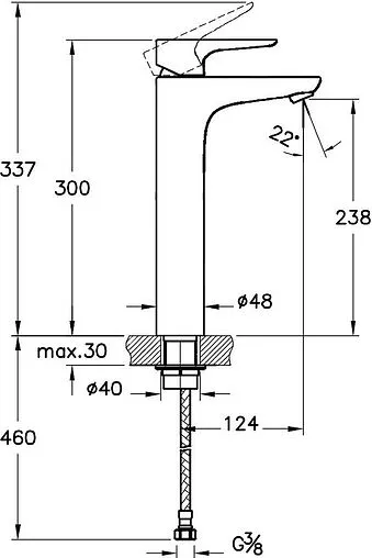 Смеситель для раковины VitrA X-Line хром A42322EXP