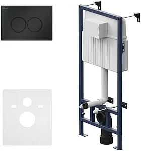 Инсталляция для подвесного унитаза Set 4 в 1 Am.Pm ProC I012707.0138 с кнопкой черный матовый Инсталляция для подвесного унитаза Set 4 в 1 Am.Pm ProC I012707.0138 с кнопкой черный матовый, 1