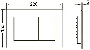 Комплект 6 в 1 TECE V04 9400413.WC1 с кнопкой TECEnow 9240400 белый глянцевый, 2