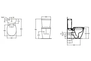 Чаша унитаза Ideal Standard Connect Arc белый E803601 Чаша унитаза Ideal Standard Connect Arc белый E803601, 2