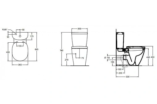 Чаша унитаза Ideal Standard Connect Arc белый E803601