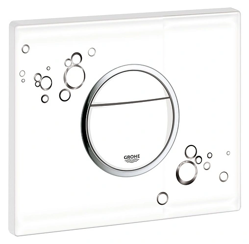 Клавиша смыва для унитаза Grohe Nova Cosmopolitan Print 38847LI0 белый глянцевый