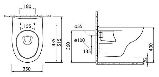 Унитаз подвесной BelBagno Linea белый BB9363CH