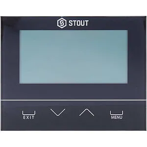 Беспроводной комнатный двухпозиционный регулятор котла Stout ST-292v2 черный STE-0101-029222, 1