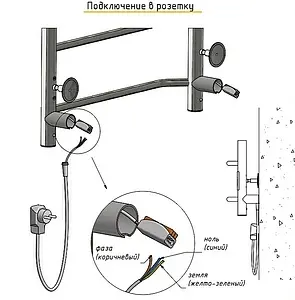 Полотенцесушитель электрический лесенка Тругор Пэк 20 кв 80х40 полированная сталь Полотенцесушитель электрический лесенка Тругор Пэк 20 кв 80х40 полированная сталь, 4