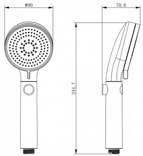 Лейка ручного душа Lemark хром/белый LM0818CW Лейка ручного душа Lemark хром/белый LM0818CW
