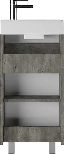 Тумба под умывальник напольная Айсберг Мечта 40 белый/бетон DM2330T