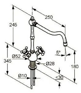 Смеситель для кухни Kludi Adlon хром 516060520 Смеситель для кухни Kludi Adlon хром 516060520, 2