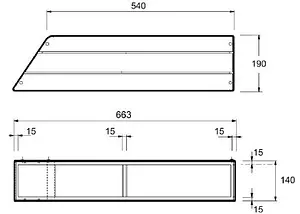 Ступенька для ванны Jacob Delafon Bain-Douche Neo 140 дерево E6D003-00, 3