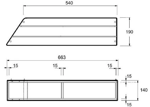 Ступенька для ванны Jacob Delafon Bain-Douche Neo 140 дерево E6D003-00