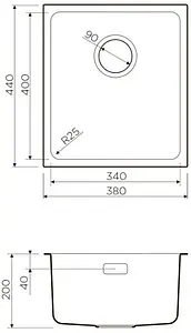 Мойка кухонная Omoikiri Tadzava 38-U/I-IN нержавеющая сталь 4993077 Мойка кухонная Omoikiri Tadzava 38-U/I-IN нержавеющая сталь 4993077, 2
