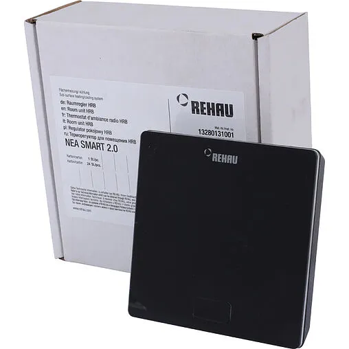 Беспроводной комнатный терморегулятор 24В Rehau Nea Smart 2.0 HRB черный 13280131003