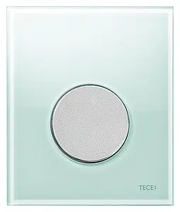 Клавиша смыва для писсуара TECEloop Urinal 9242652 кнопка/хром матовый, панель/стекло мятный зеленый, 1