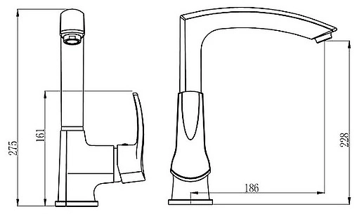 Смеситель для кухни SMARTsant Карат хром SM064001AA
