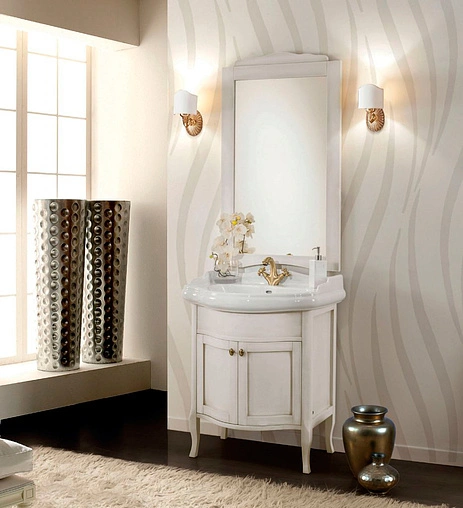 Зеркало Cezares Lorenzo 65 Bianco Patinato LOR70/03.03